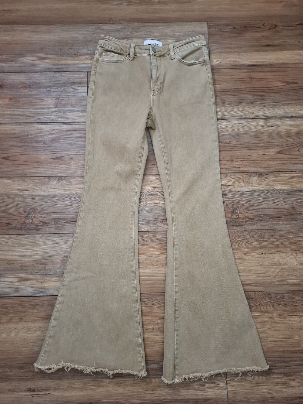 Vervet Conquer High Rise Super Flare Jeans Women's 28 Light Brown